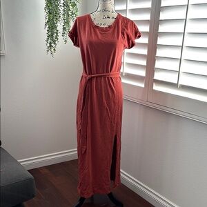 Sanctuary Rust Maxi Dress with short sleeves